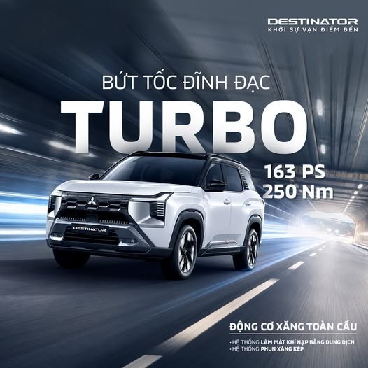 Động cơ Turbo MIVEC 1.5L mang đến khả năng tăng tốc mạnh mẽ, phản hồi chân ga nhanh nhạy, đồng thời cân bằng tối ưu giữa hiệu suất vận hành và hiệu quả nhiên liệu.
